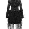 Black Party Short Dress With Corset Belt - Image 3