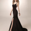 Black Prom Long Mermaid Halter Evening Formal Dress - Image 4
