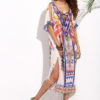 Boho Chiffon Short Sleeve Slit Long Dresses - Image 2