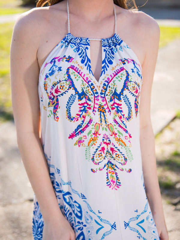 Boho Halter Backless Tassels Maxi Dresses - Image 2