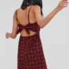 Buttons Plaid Cami Dress - Image 4