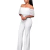 Casual Lace Patchwork Sleeveless One Piece Full Length Jumpsuit - Image 3
