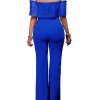 Casual Lace Patchwork Sleeveless One Piece Full Length Jumpsuit - Image 7
