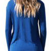 Casual Women Solid Color V-Neck Long Sleeve Blouse - Image 6