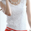 Elegant Floral Crochet Lace Sleeveless Tank Tops - Image 3