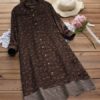 Embroidered Floral Patchwork Dresses - Image 5
