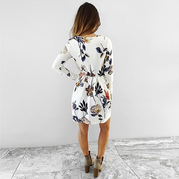 Fashion Floral Spring Mini Dress - Image 5