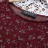 Floral Print O-neck Long Sleeve Blouse - Image 5