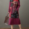 Folk Style Print Patchwork Dresses - Image 7