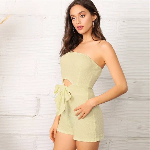 Glamorous Cut Out Strapless Skinny Women Playsuits - Image 5