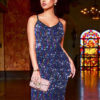 Glitter Bodycon Dress Sleeveless Sequins Shaping Sexy Party Dress - Image 3
