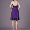 Grape Purple Strapless Sequined Short Chiffon Dress - Image 7