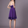 Grape Purple Strapless Sequined Short Chiffon Dress - Image 8