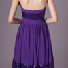 Grape Purple Strapless Sequined Short Chiffon Dress - Image 10