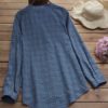 Irregular Hem Long Sleeve Blouse - Image 2