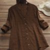 Irregular Hem Long Sleeve Blouse - Image 5