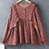 Lace Patchwork Long Sleeve Blouse - Image 2