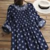 Long Adjustable Sleeve Vintage Blouse