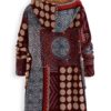 Polka Dot Thick Hooded Long Coat - Image 3