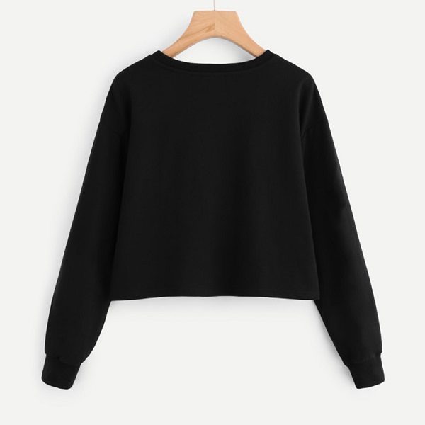 Round Neck Casual Fall Women Sweatshirt - Image 2