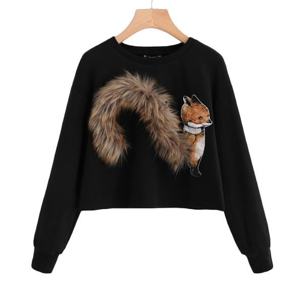 Round Neck Casual Fall Women Sweatshirt - Image 6