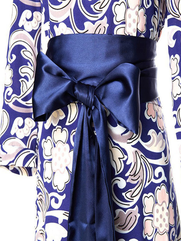 Sash Three Quarter Sleeve Maxi Dresses - Image 3