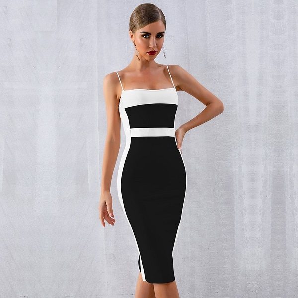 Sexy Bodycon Sleeveless Midi Club Party Dress - Image 5