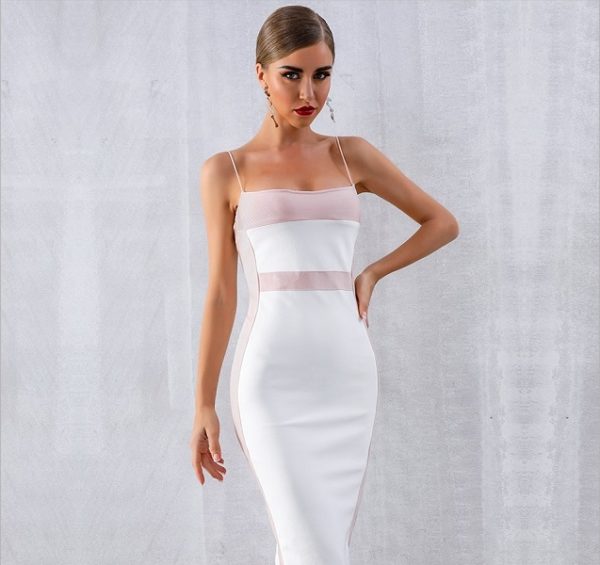 Sexy Bodycon Sleeveless Midi Club Party Dress - Image 2