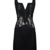 Sexy Party Dress 1920s Flapper Dress Fringe Lace Black Stretchy Birthday Dress - Image 3