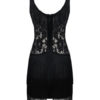 Sexy Party Dress 1920s Flapper Dress Fringe Lace Black Stretchy Birthday Dress - Image 4