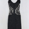 Sexy Party Dress 1920s Flapper Dress Fringe Lace Black Stretchy Birthday Dress - Image 6