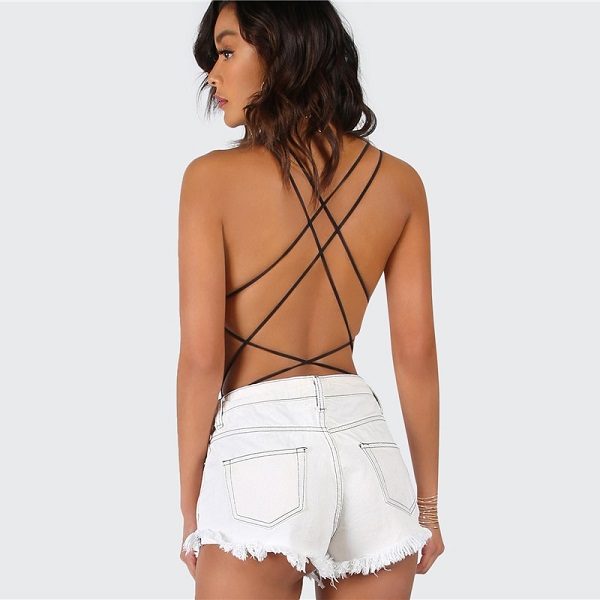 Sleeveless Skinny Summer Party Club Bodysuits - Image 3