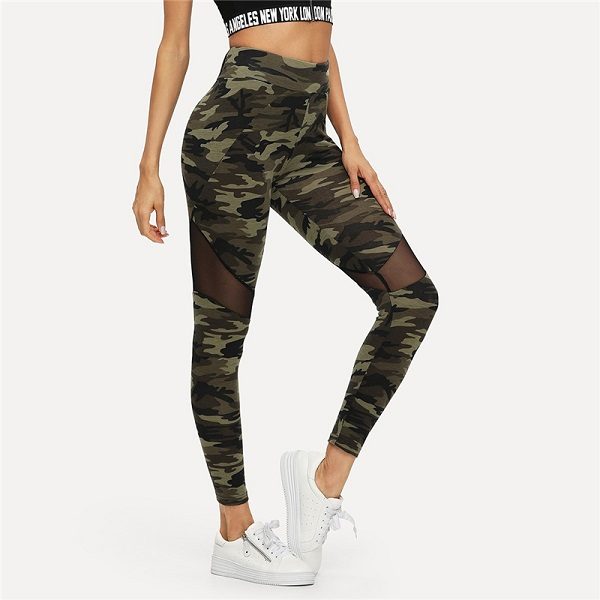 Sporting Sheer Crop Women Athleisure Leggings