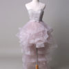 Strapless Beading Sweetheart Tulle Court Train Evening Dress
