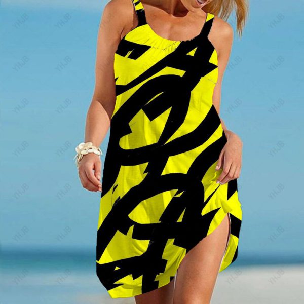 Striped New Fashion Summer Beach Holiday Lady Midi Dress High Waist Short Sleeve O Neck Sexy leopard print Female Dresses