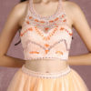 Two Pieces Short Prom Dresses Nude Beading Graduation Dresses - Image 8