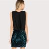 Two Tone Sparkle Combo Skinny Modern Lady Party Dress - Image 3