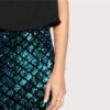 Two Tone Sparkle Combo Skinny Modern Lady Party Dress - Image 5