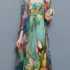 Vintage Print Two Pieces Set Dresses