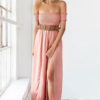 Women Boho Short Sleeve Slit Long Maxi Dress - Image 2