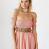 Women Boho Short Sleeve Slit Long Maxi Dress - Image 3