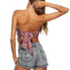 Women Crop Top Strapless Printed Triangle Boho Top - Image 3