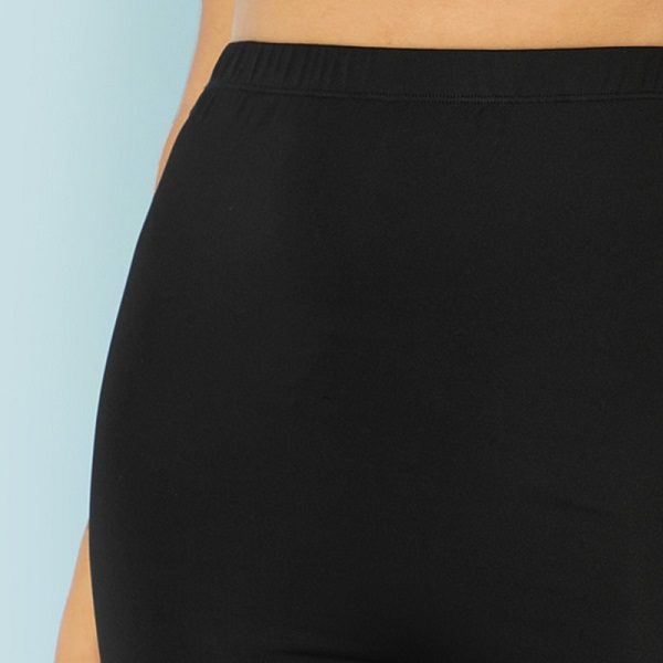 Women Plain Crop Athleisure Workout Leggings - Image 5