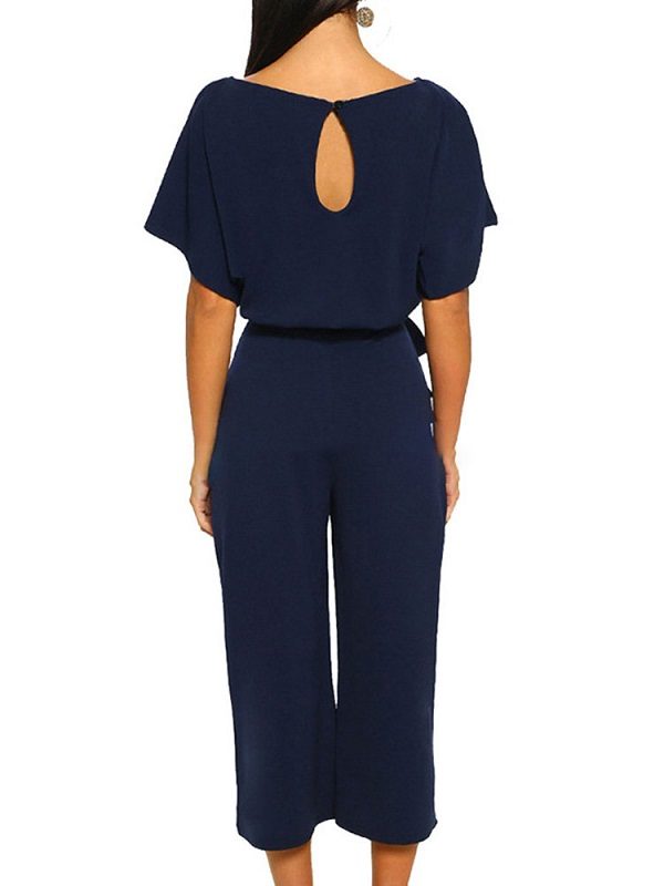 Casual Lace-up Wide Leg Jumpsuits - Image 7