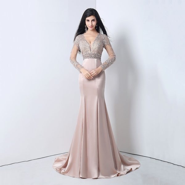 Evening Dresses Mermaid Beading Appliques Women Prom Gowns