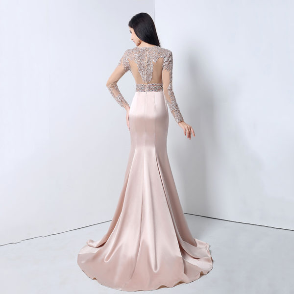 Evening Dresses Mermaid Beading Appliques Women Prom Gowns - Image 2