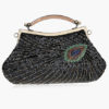 Peacock Feather Pattern Evening Bag With Sequins