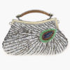 Peacock Feather Pattern Evening Bag With Sequins - Image 10