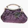 Peacock Feather Pattern Evening Bag With Sequins - Image 12