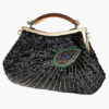 Peacock Feather Pattern Evening Bag With Sequins - Image 2